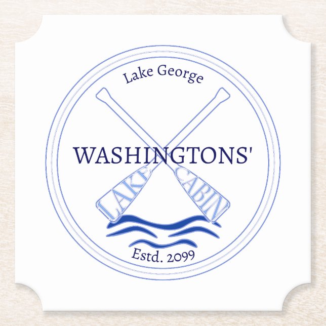 Sjö Cabin Beer Soda Drink Flaska Underlägg Papper (Framsida)