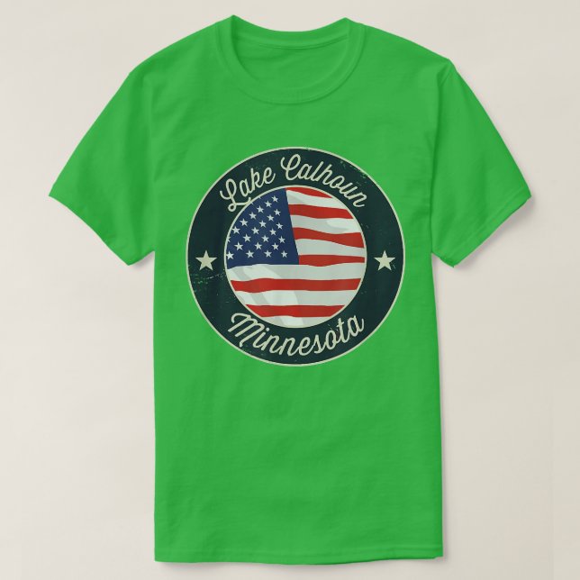 Sjö Calhoun - Patriotic Minnesota Souvenir T-Shir T Shirt (Design framsida)
