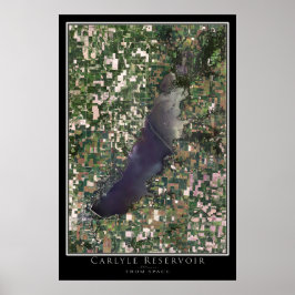 Sjö Carlyle Illinois Satellite Poster Karta