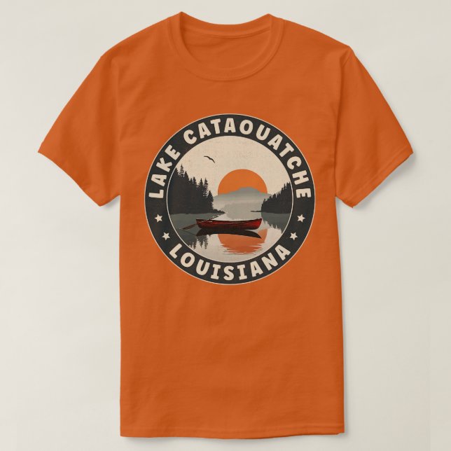 Sjö Cataouatche Louisiana Sunset TShirt T Shirt (Design framsida)