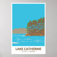 Sjö Catherine State Park Arkansas Vintage