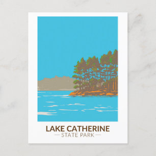 Sjö Catherine State Park Arkansas Vintage Vykort