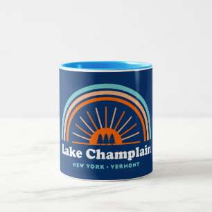 Sjö Chamblank New York Vermont Rainbow Två-Tonad Mugg