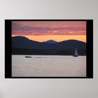 Sjö Chamblank Sunset Poster