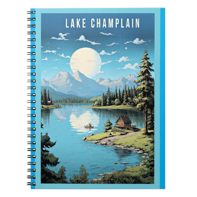 Sjö Chamblank, Vermont-illustration Anteckningsbok (Framsidan)