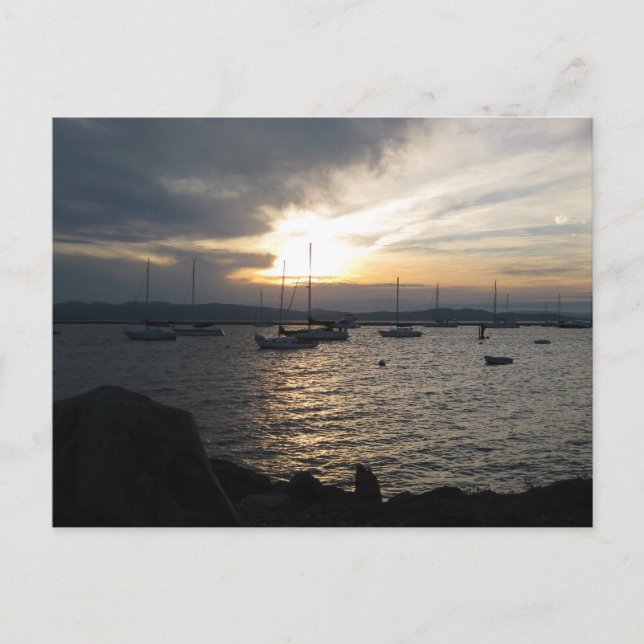 Sjö Chamblank vid Sunset Vykort (Framsida)