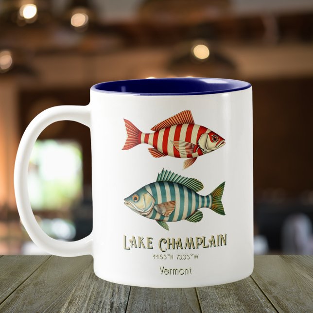 Sjö Chamlandfiske Vermont Två-Tonad Mugg (Skapare uppladdad)