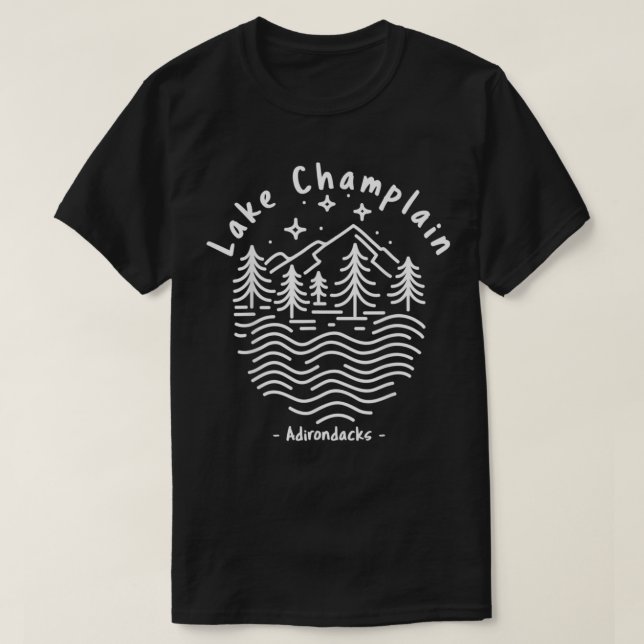 Sjö Champosite Adirondacks T Shirt (Design framsida)