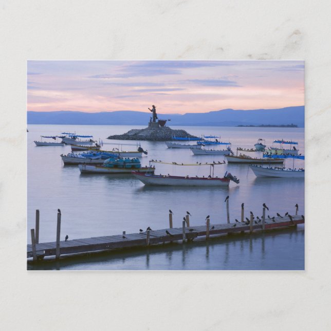 Sjö Chapala Islet och Pier Vykort (Framsida)