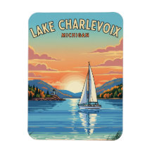 Sjö Charlevoix Michigan Travel