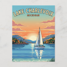 Sjö Charlevoix Michigan Travel