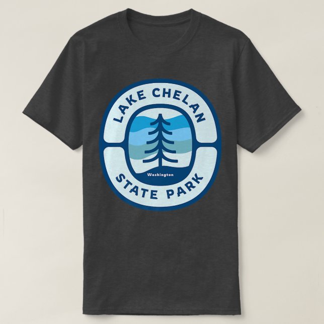Sjö Chelan State Park Washington WA Vacation Souv T Shirt (Design framsida)