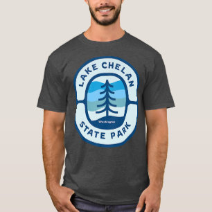 Sjö Chelan State Park Washington WA Vacation Souv T Shirt