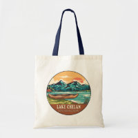 Sjö Chelan Washington Boating Fishing Emblem