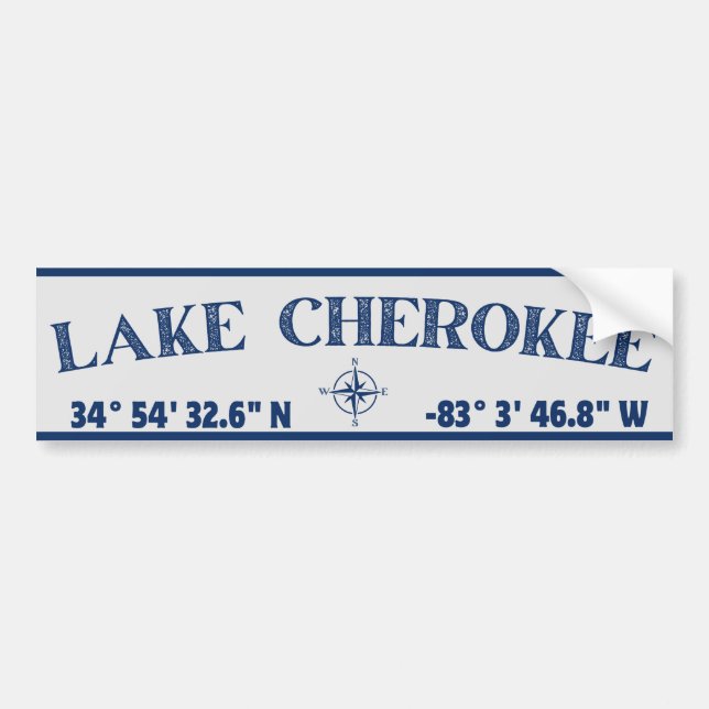 Sjö Cherokee Bumper Sticker Bildekal (Framsidan)