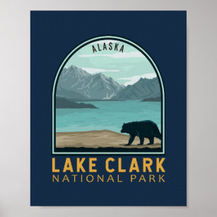 Sjö Clark National Park Vintage Emblem Poster