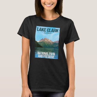 Sjö Clark nationalpark Alaska Poster design T Shirt