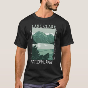 Sjö Clark nationalpark Alaska Vintage Distress T Shirt