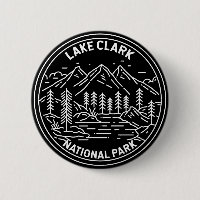 Sjö Clark nationalpark Alaska Vintage Monoline