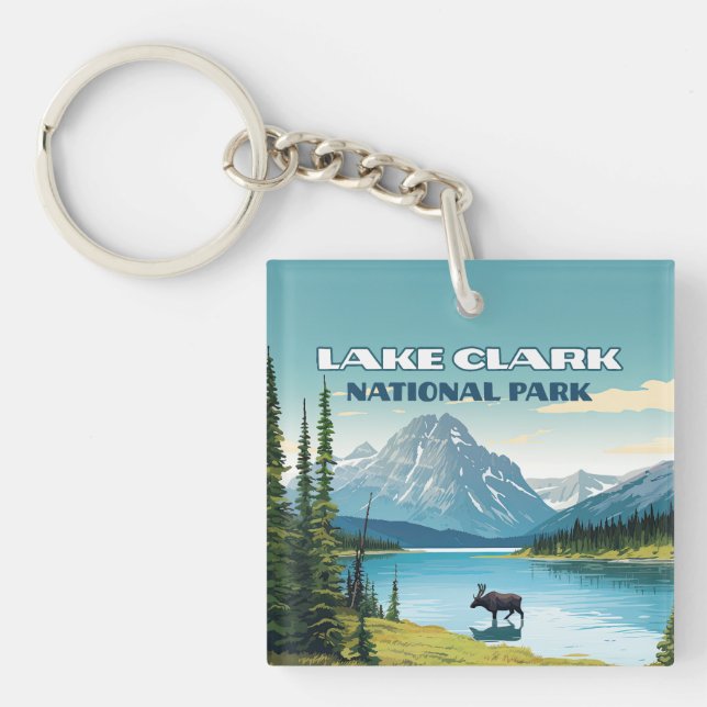 Sjö Clark nationalpark Alaska Vintage resor (Framsidan)