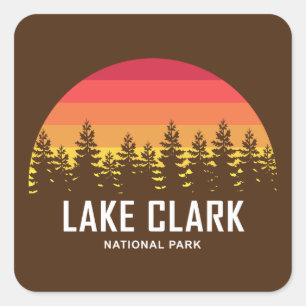 Sjö Clark nationalpark Fyrkantigt Klistermärke