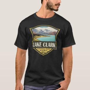 Sjö Clark nationalpark Illustration Travel Art T Shirt