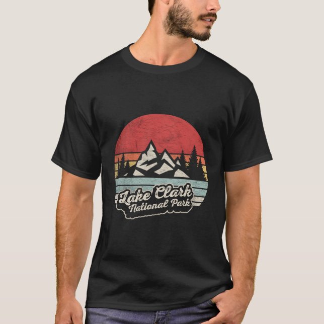 Sjö Clark nationalpark Karta T Shirt (Framsida)