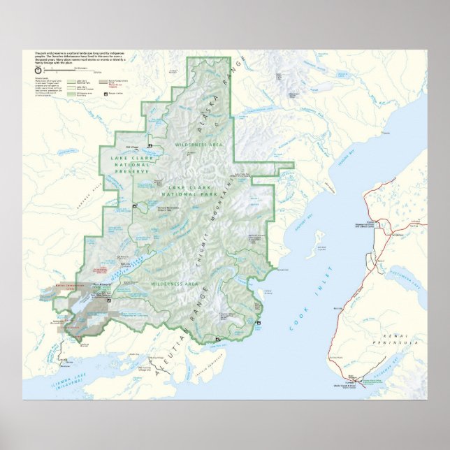 Sjö Clark nationalpark Poster (Framsidan)