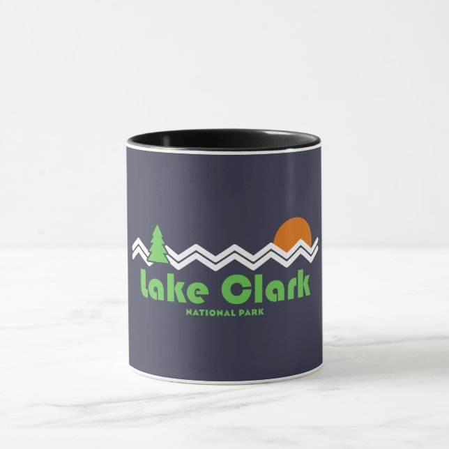 Sjö Clark nationalpark Retro Mugg (Center)