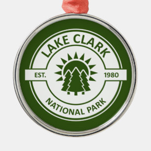 Sjö Clark nationalpark Sol Träd Julgransprydnad Metall