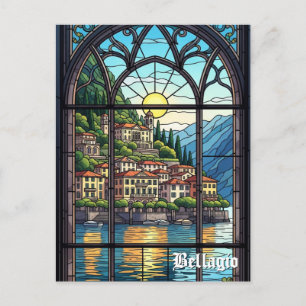 Sjö Como Bellagio Italien Vykort