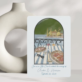 Sjö Como Italien Bröllop spara datum Inbjudningar