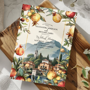 Sjö Como Italien Destination Wedding Inbjudningar