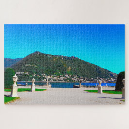 Sjö Como Italien Landskapsberg Pussel
