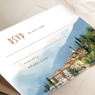 Sjö Como Italien OSA Bröllop Infoga mål i Inbjudningar