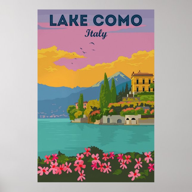 Sjö Como, Italien Poster (Framsidan)