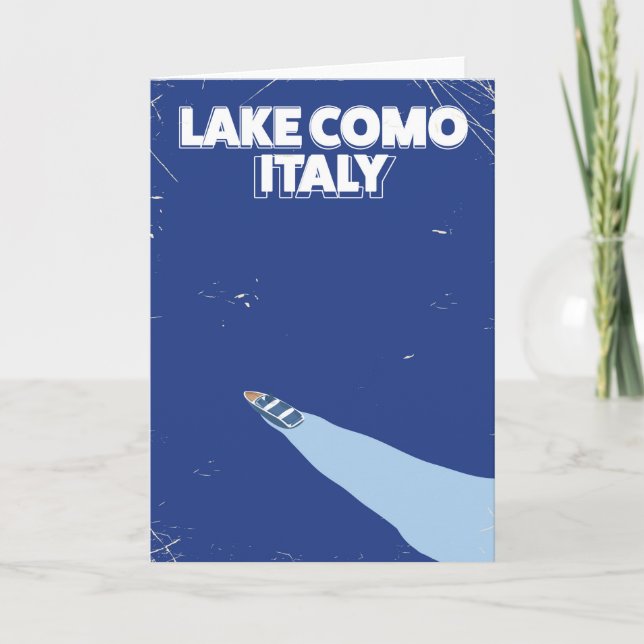 Sjö Como Italien reseinformation affisch Helgkort (Framsida)