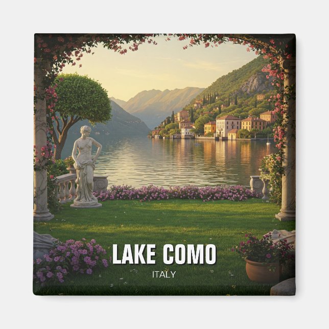 Sjö Como Italien Travel Magnet (Framsidan)