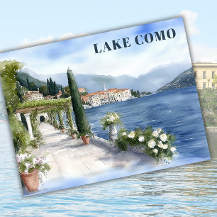 Sjö Como Italien Vacation Europe Travel Keepsak Vykort