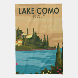 Sjö Como Italien Vintage Kökshandduk