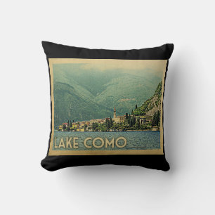 Sjö Como Italien Vintage resor Kudde