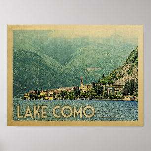 Sjö Como Italien Vintage resor Poster