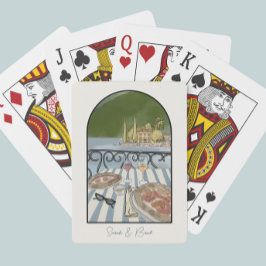 Sjö Como Italien Wedding Favors. Casinokort