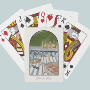 Sjö Como Italien Wedding Favors. Casinokort