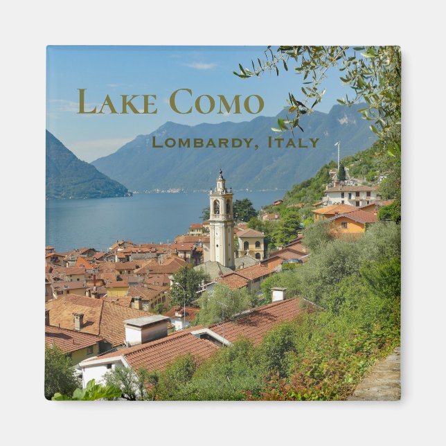 Sjö Como Lombardiet Italien Magnet (Framsidan)