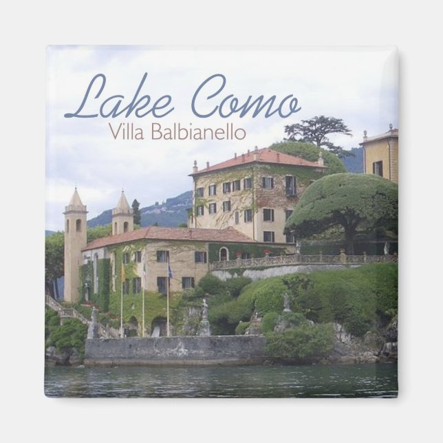 Sjö Como Villa Balbianello Travel Photo Magnet (Framsidan)