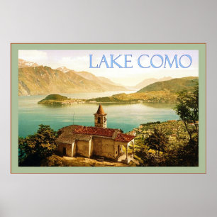 Sjö Como ~ Vintage resor Poster