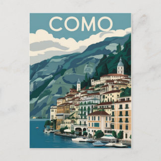 Sjö Como Vintage resor Vykort