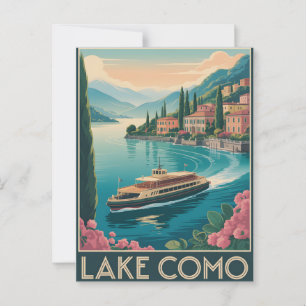 Sjö Como Vintage Vykort