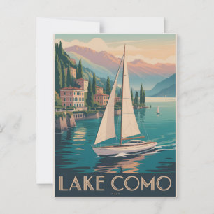 Sjö Como Vintage Vykort